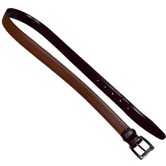 COACH Reddish Brown Polished Cowhide Leather Belt     Size: 34 - Picture 3 of 5